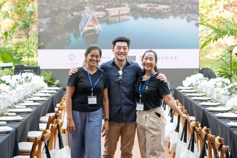 Fern and Jenna with one of their Tri Vanada's event's main stakeholders